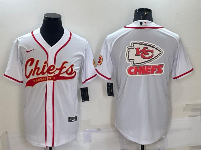 Men Kansas City Chiefs Blank White 2022 Nike Co branded NFL Jerseys1->kansas city chiefs->NFL Jersey